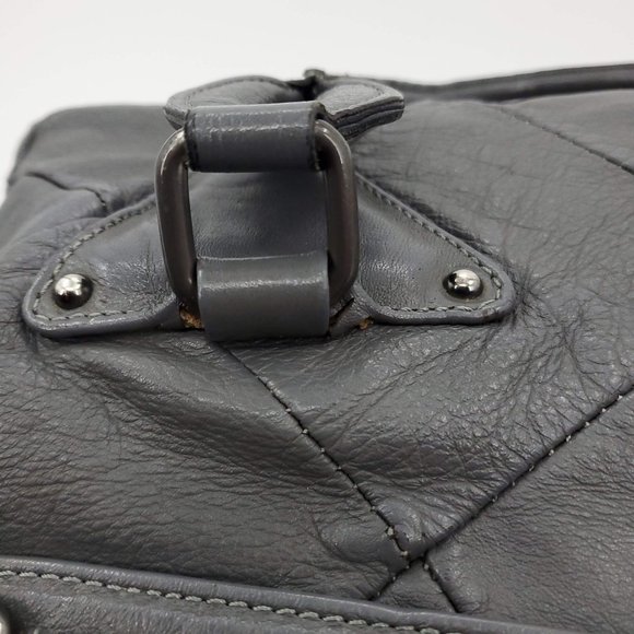 Toscani Bags Toscani Gray Italian Leather Shoulder Tote Bag Poshmark